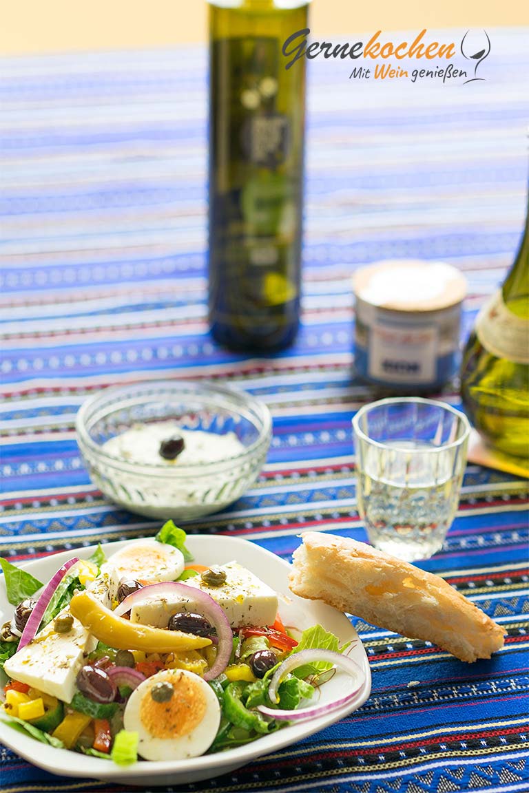Griechischer Salat mal anders. Gernekochen - Mit Wein genießen