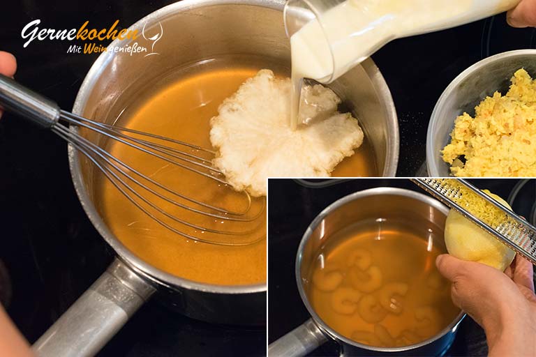 Schollenfilet mit Garnelen-Butter-Sauce und grünem Spargel – Zubereitungsschritt 5