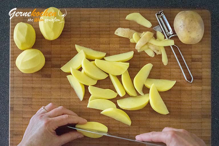 Zitronen-Kartoffelspalten – Arbeitsschritt 1