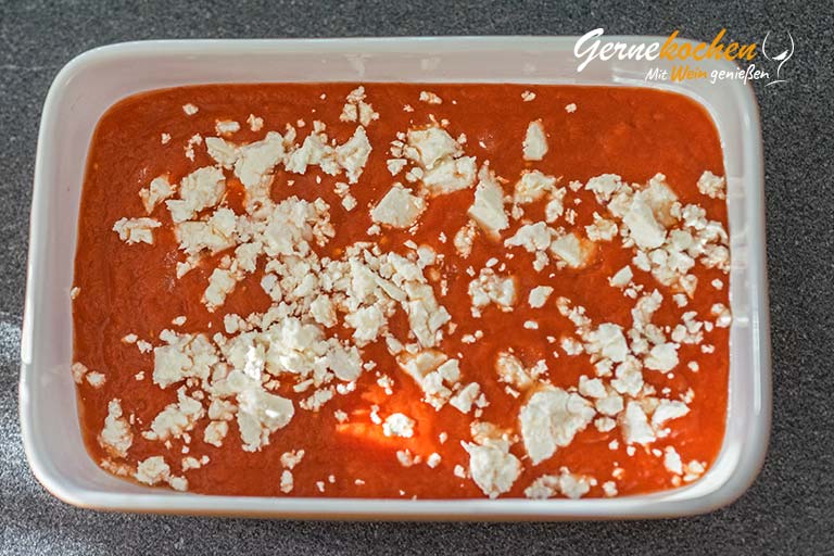 Garnelen in Feta-Tomatensauce - Zubereitungtsschritt 1