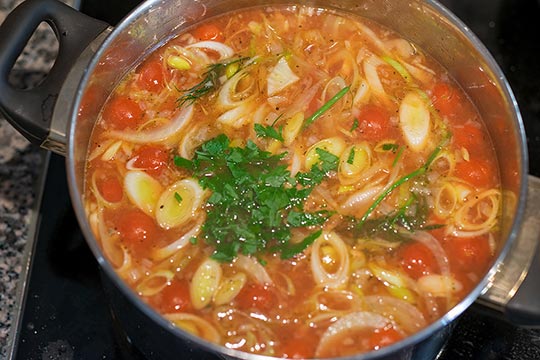 Griechische Fischsuppe (Psarosoupa) - Zubereitungsschritt 4