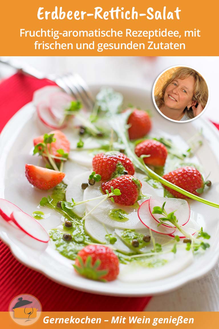 Erdbeer-Rettich-Salat mit Kräuterdressing