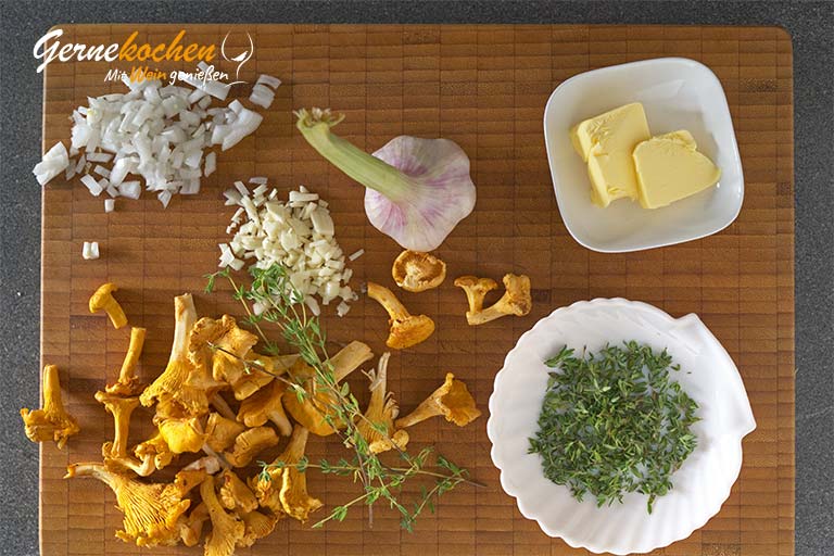 Involtini mit Orecchiette Tricolore, Kastanien und Pfifferlingen – Zubereitungsschritt 10