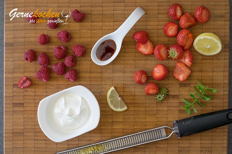 Erdbeer-Himbeer-Vanille-Smoothie – Zubereitungsschritt 1